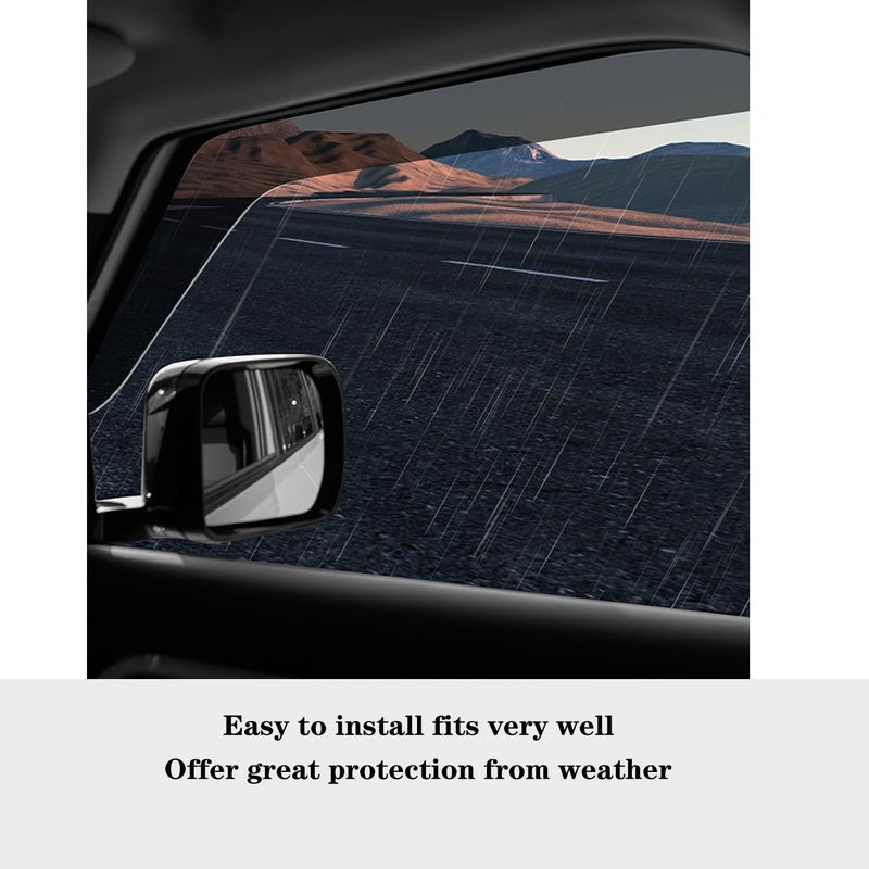 Vesul Compatible with Ford Bronco Sport 2021-2025 Rain Guards Wind Deflectors Anti-Rain Window Visors with Tape 304 Stainless Steel Trim–Noise Reduction&All-Weather Protection Outside Channel - Image 5
